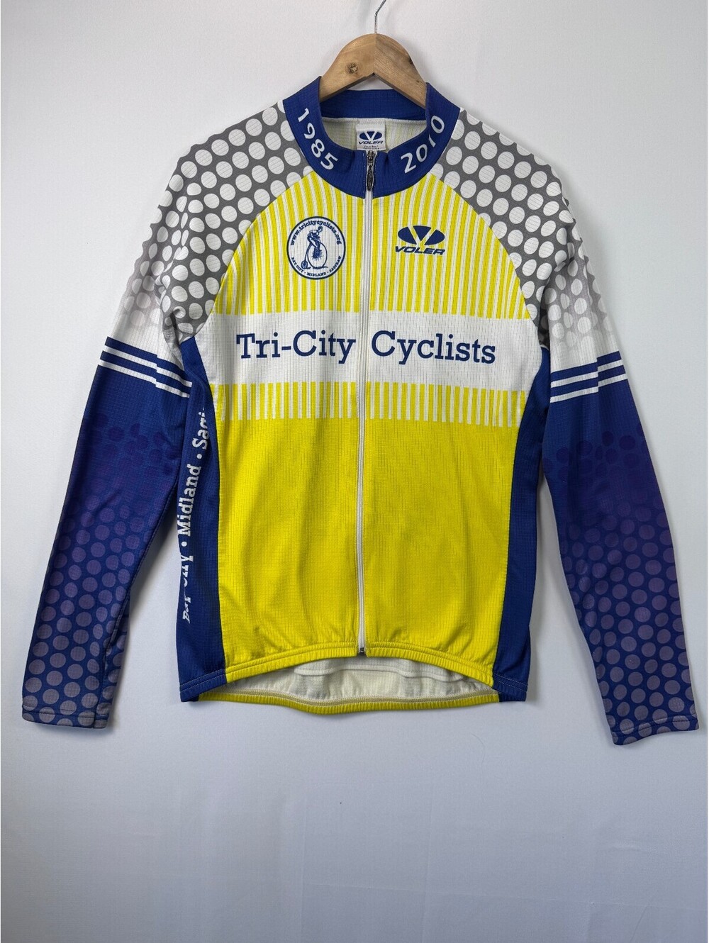 Voler Tri-City Cyclists Long Sleeve Michigan Cycling Jersey Pockets Large